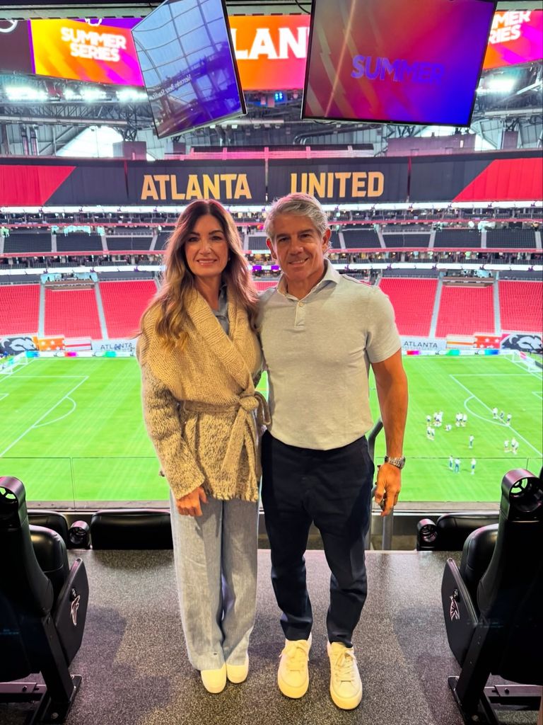 Karren and Paul at west ham ground