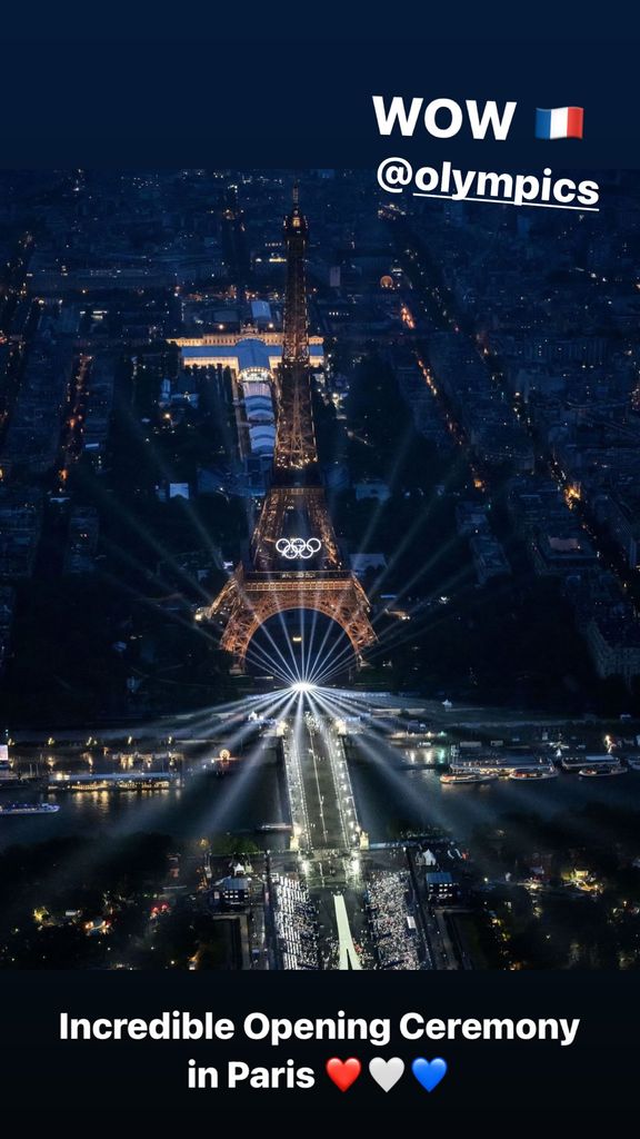 David shared a shot of the Eiffel Tower