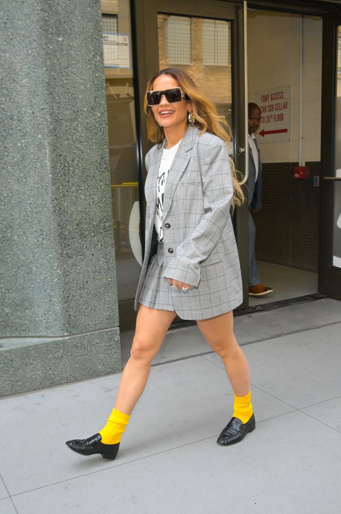 Rita Ora is seen on July 14, 2025 in New York City. (Photo by Raymond Hall/GC Images)