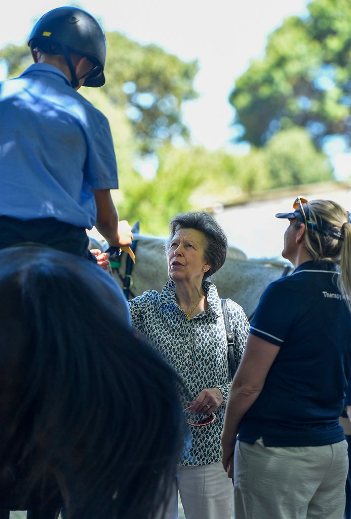 Princess Anne during the royal visit to the  South African Riding For The Disabled Association