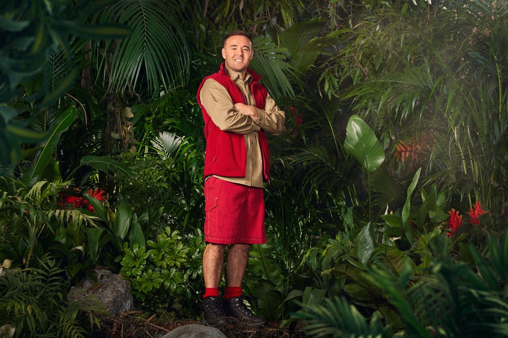 i'm a celeb contestant in red outfit 