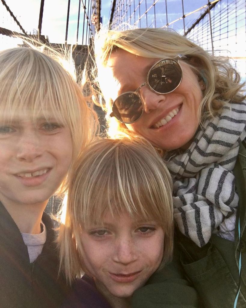 Naomi Watts with her two children