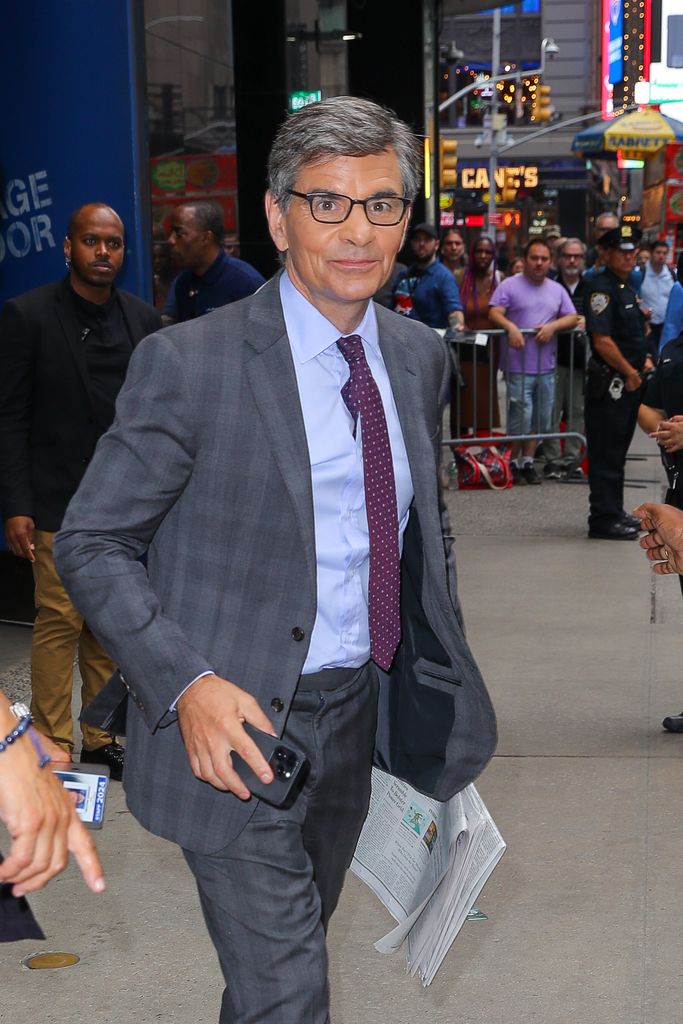 George Stephanopoulos outside the GMA studios 