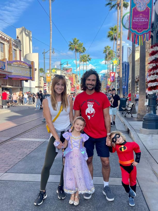 A family in Disneyland