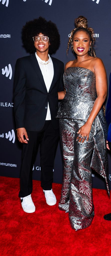 David Daniel Otunga Jr. and Jennifer Hudson attend the 35th Annual GLAAD Media Awards at the New York Hilton Midtown on May 11, 2024 in New York City