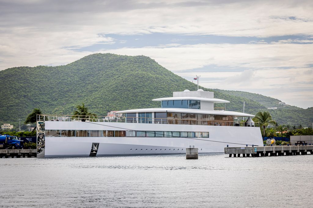 A view of the yacht, Venus, owned by Laurene Jobs, widow of Steve Jobs