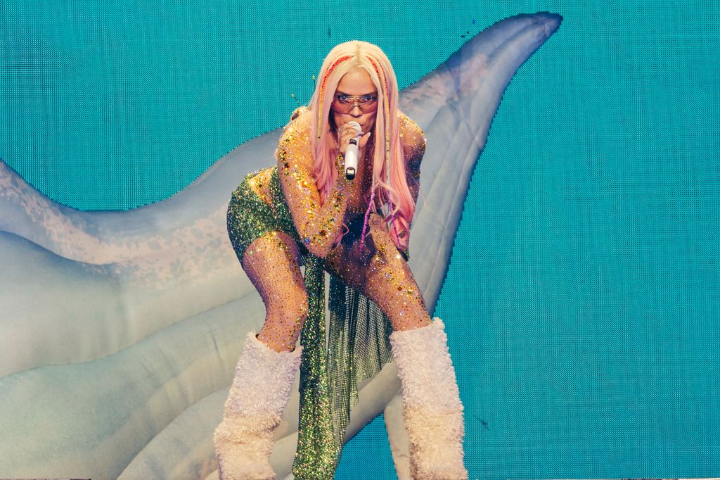 photo of karol g performing on stage