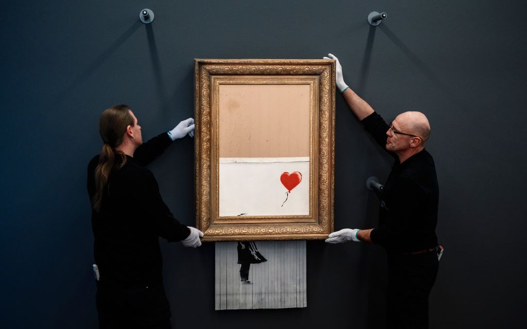 Banksy artwork Girl With a Balloon now Love is in the Bin