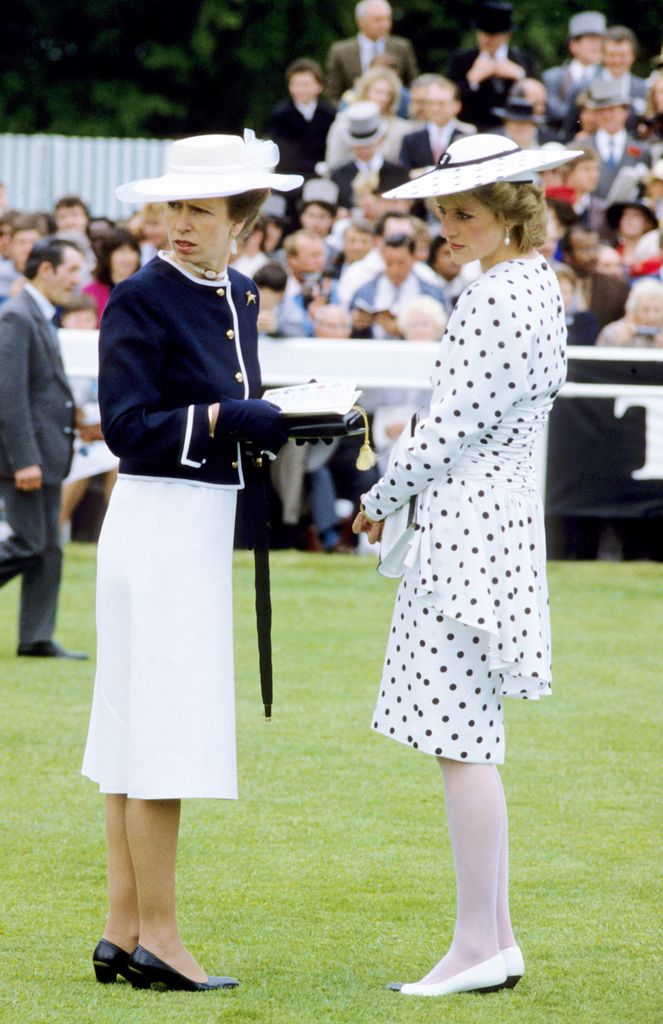 Anne and Diana at Epsom Derby 1986