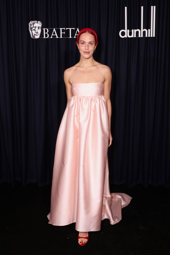 Jessica Brown Findlay pink gown