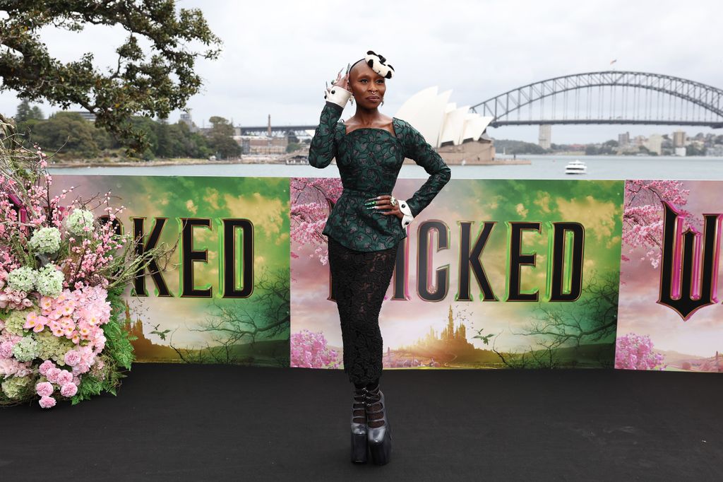 Cynthia Erivo poses by Sydney Harbour Bridge