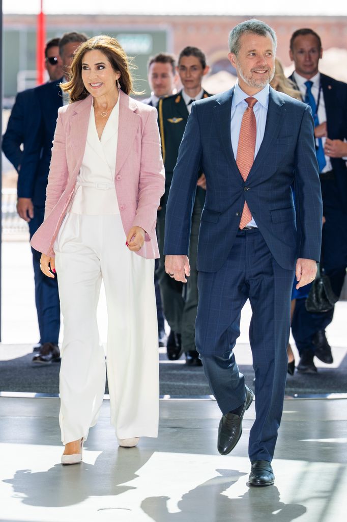 King Frederik X of Denmark and Queen Mary of Denmark arrive at Aros art museum