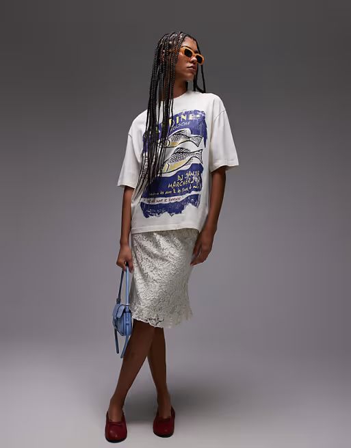 Graphic Sardine Oversized Tee