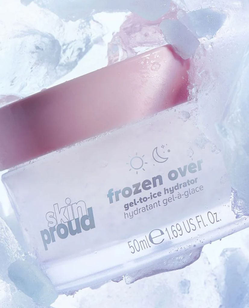 Skin Proud Frozen Over Moisturizer, Gel to Ice Face Hydrator with Triple Action Hyaluronic Acid