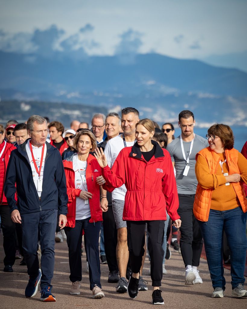 Princess Charlene leading charity walk