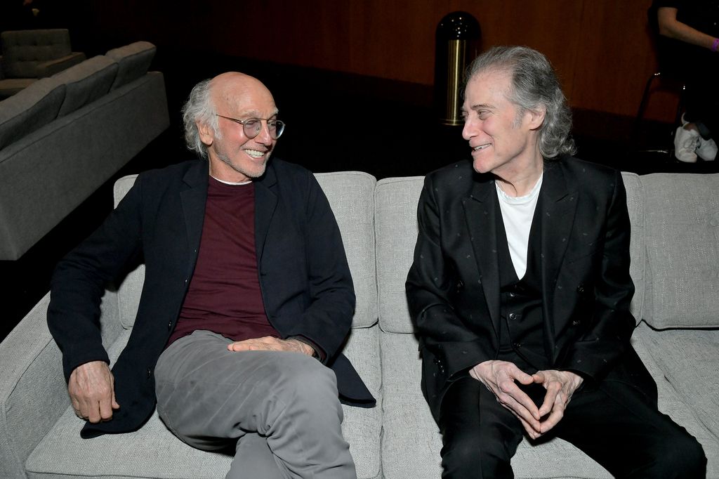 Larry David and Richard Lewis attend the Curb Your Enthusiasm FYC Panel at DGA Theater Complex on April 10, 2022 in Los Angeles, California