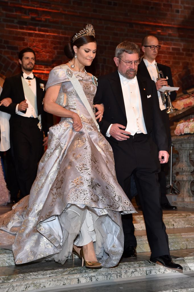 Crown Princess Victoria wearing H&M gown and tiara