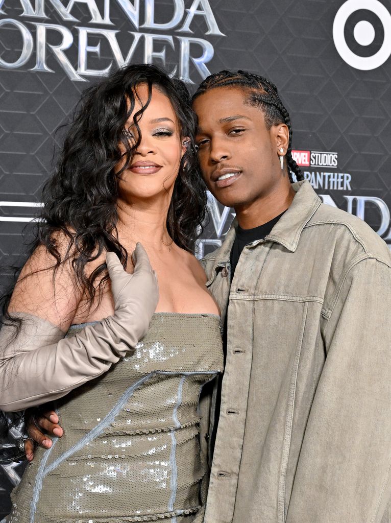 Rihanna and A$AP Rocky attend Marvel Studios' "Black Panther 2: Wakanda Forever" Premiere at Dolby Theatre on October 26, 2022 in Hollywood, California