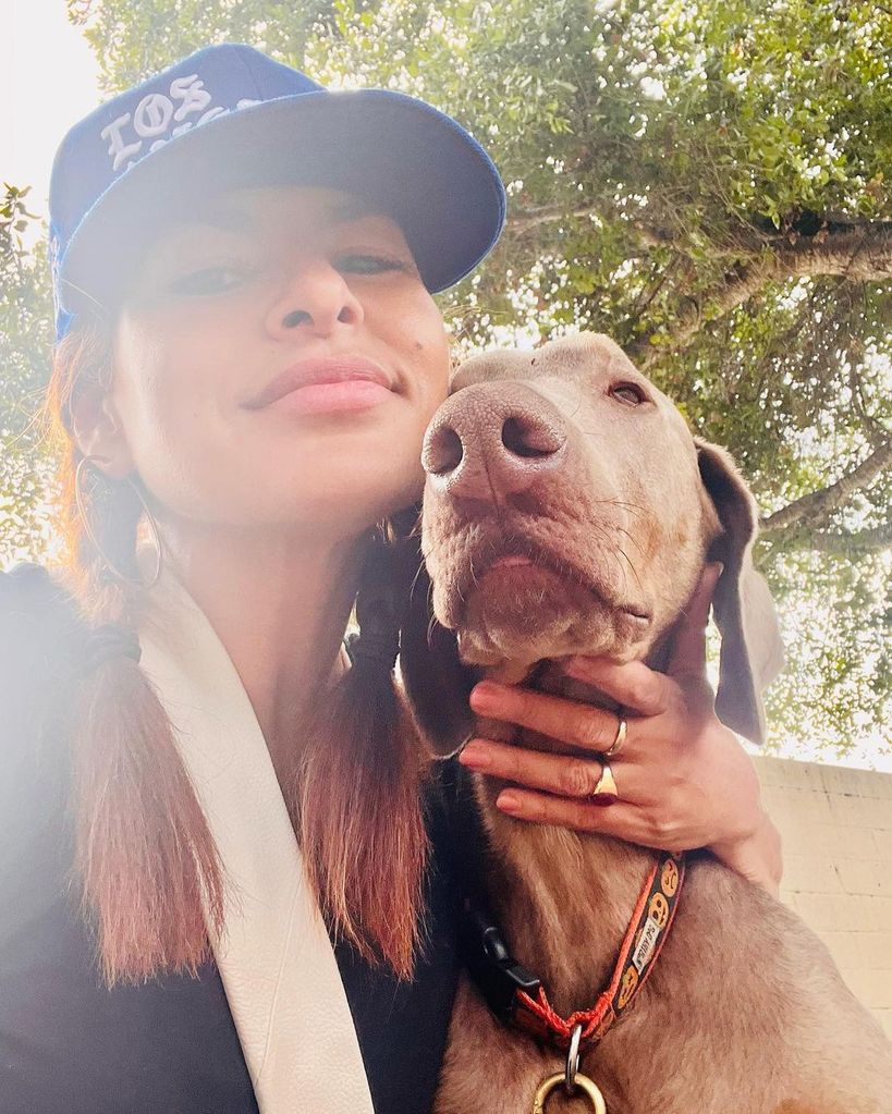 eva mendes and her dog