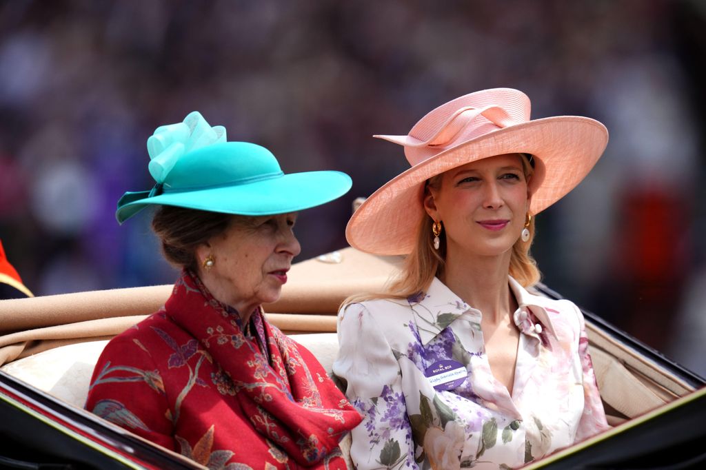 Princess Anne and  Lady Gabriella Kingston  in carriage at Royal Ascot