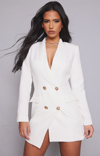 PLT white blazer dress