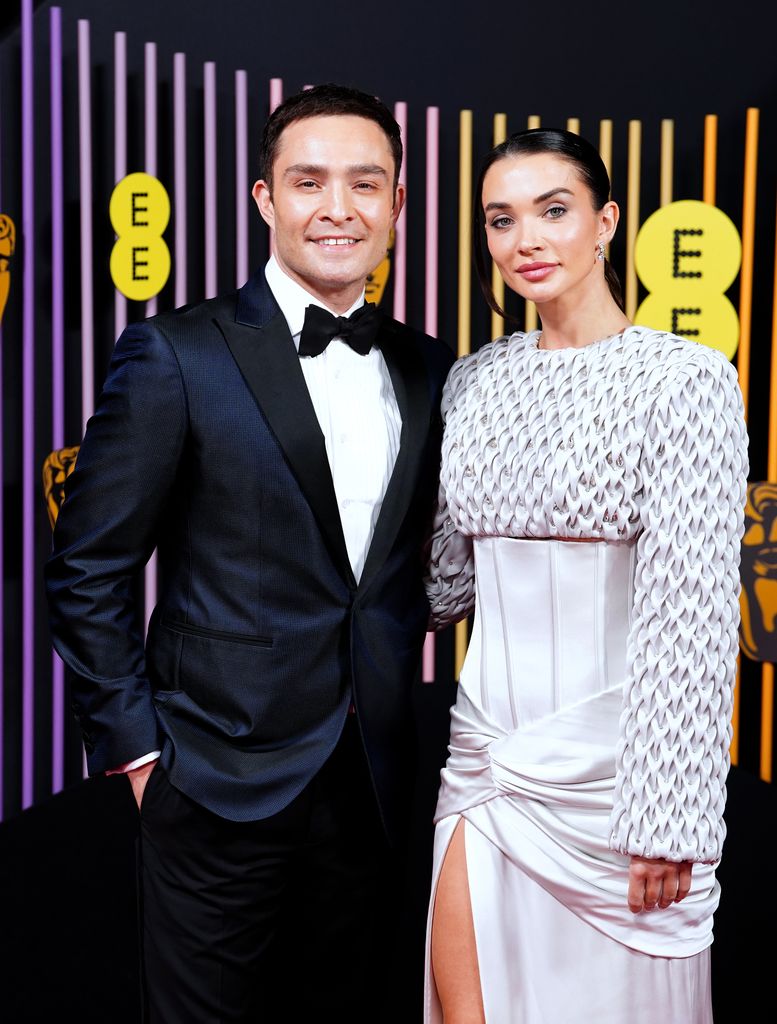 Ed Westwick and Amy Jackson attend the Bafta Film Awards 2024, at the Royal Festival Hall, Southbank Centre, London. Picture date: Sunday February 18, 2024
