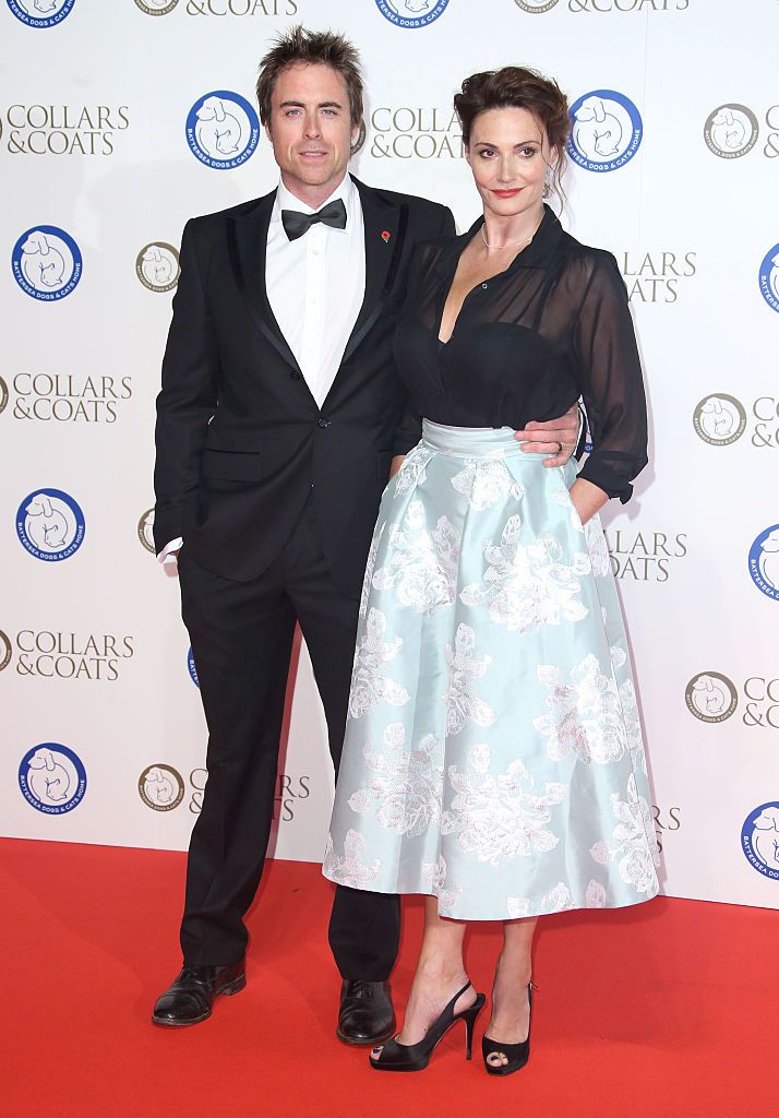 Sarah Parish and James Murray attend the annual Collars & Coats Gala Ball in aid of The Battersea Dogs & Cats home at Battersea Evolution on October 30, 2014 in London, England.