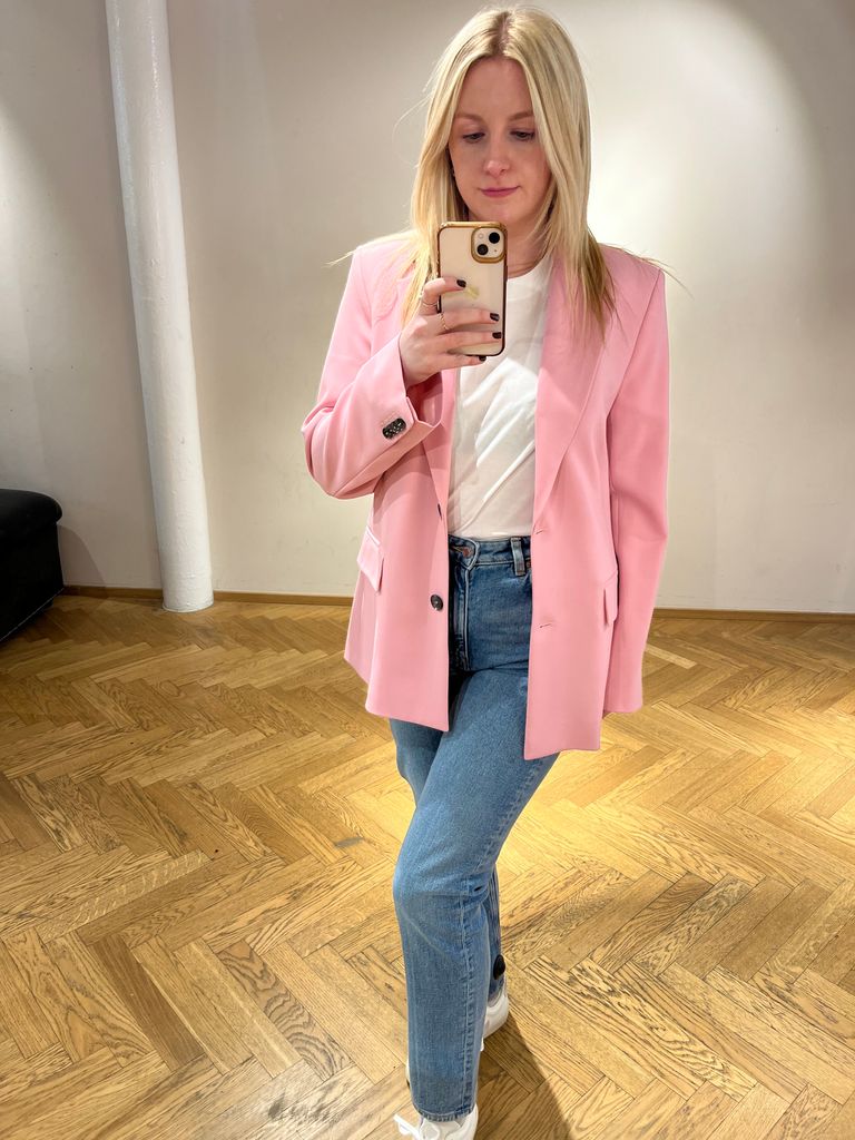 personal photo and other stories jeans pink blazer 