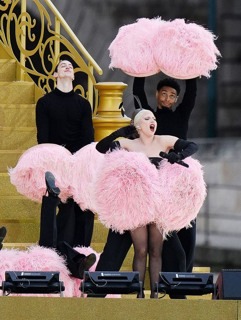 Lady Gaga was the other star performer during the ceremony