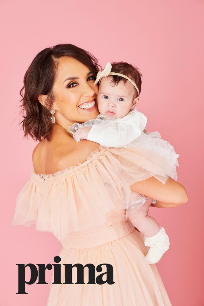 Janette Manrara holding baby Lyra