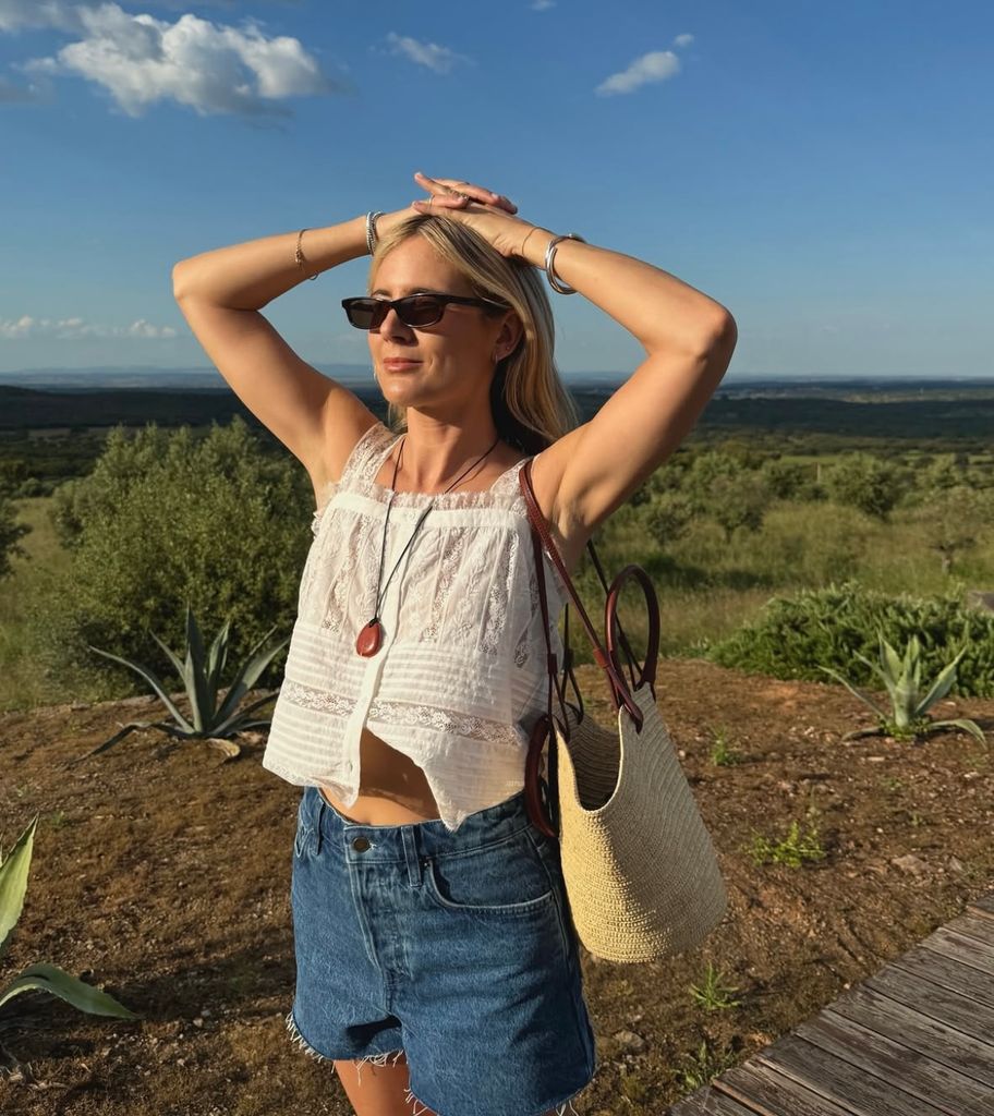 The cord necklace as seen on fashion influencer Lucy Williams who's rocking her jewellery with a Sezane outfit