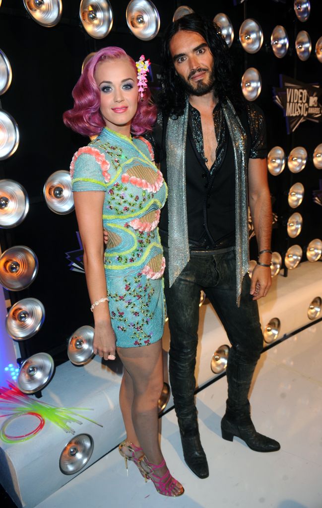 Katy Perry and Russell Brand attend the 2011 MTV Video Music Awards at the Nokia Theatre LA