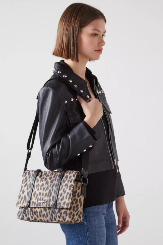 L.K.Bennett Rain Leopard Print Nylon Shoulder Bag