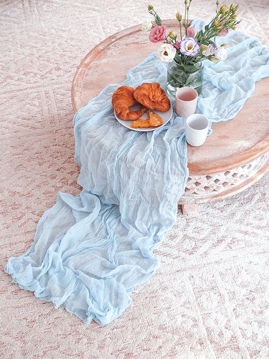 cheesecloth table runner