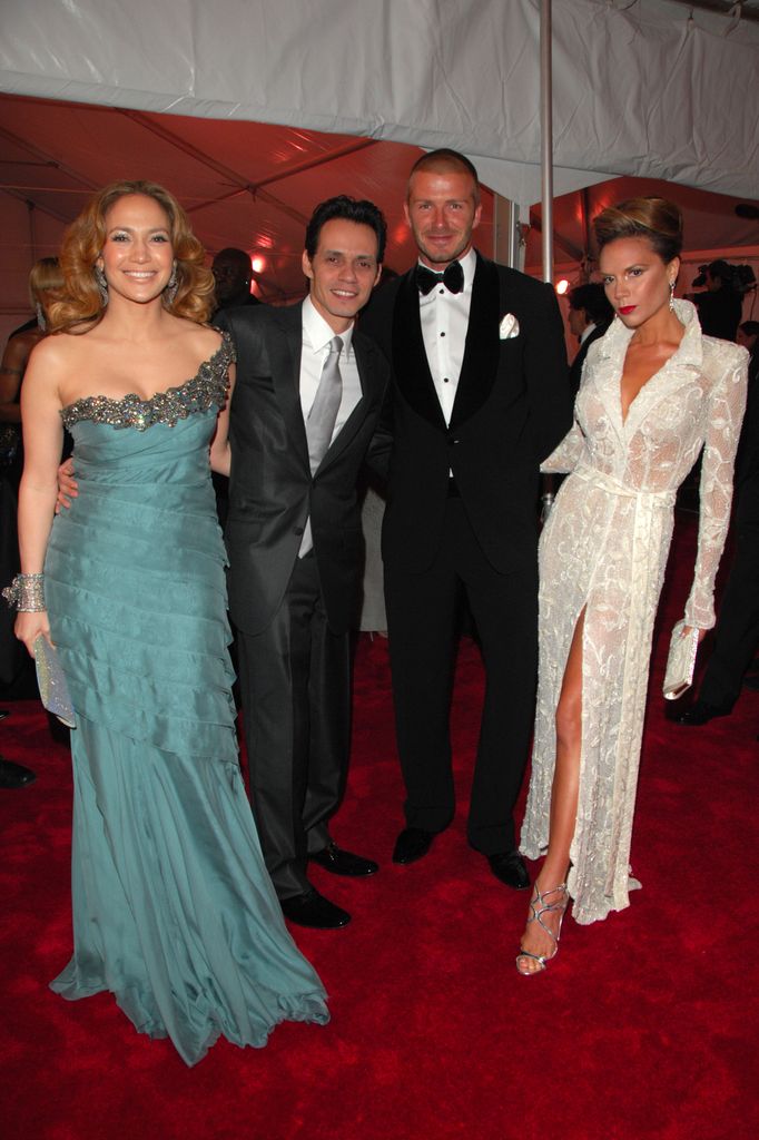 David and Victoria have long been close with Marc (pictured in 2008 with his former wife Jennifer Lopez)