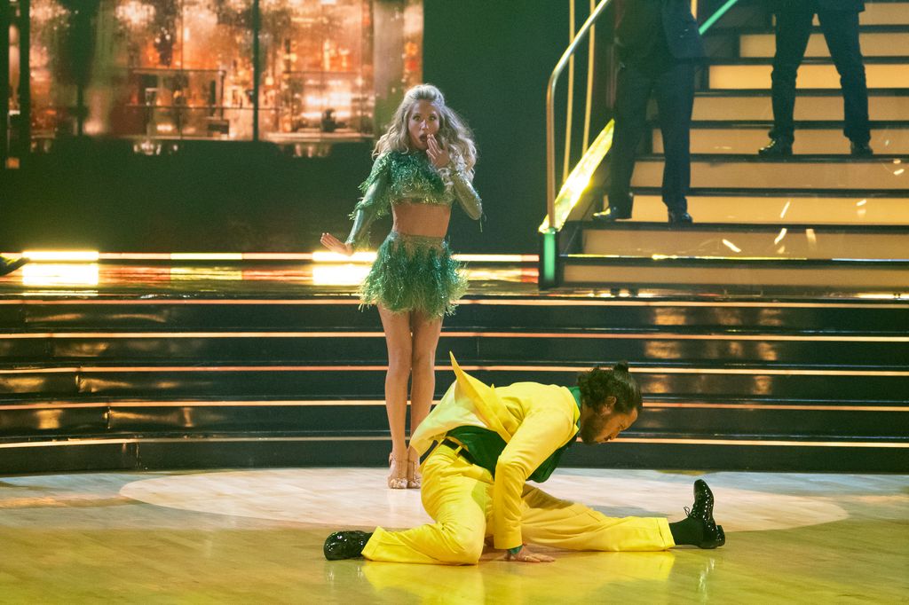 Alix Earle and Val Chmerkovskiy perform in season 34, episode 2 of Dancing with the Stars