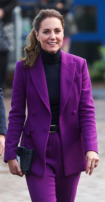 kate middleton purple suit roll neck