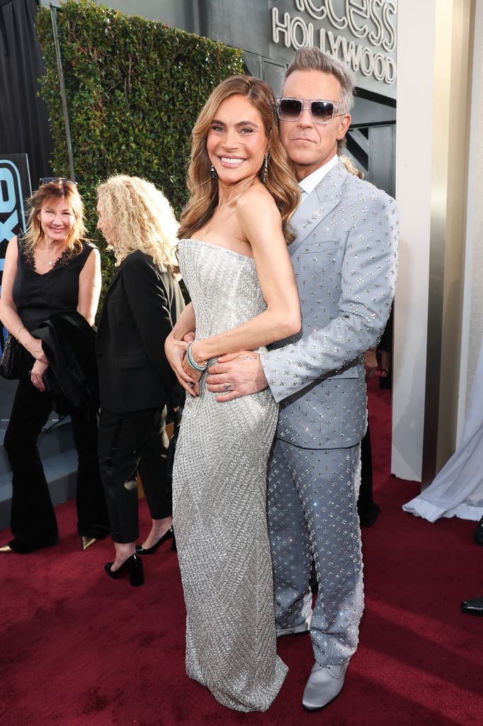 Ayda Field and Robbie Williams at the Golden Globes 2025 