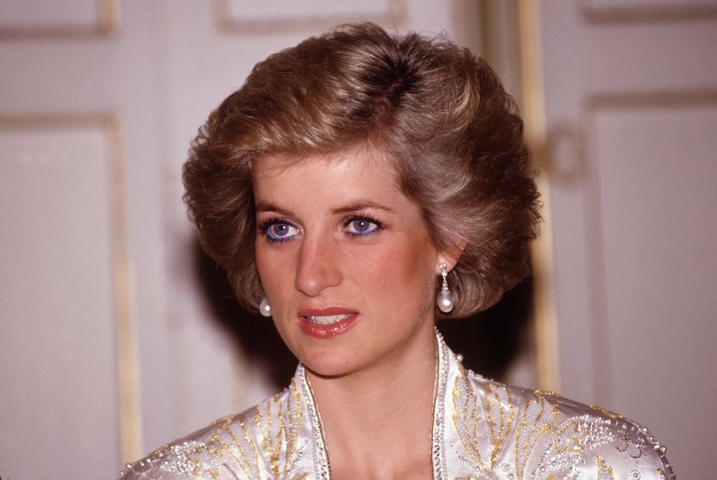 Close-up of Princess Diana in 1988