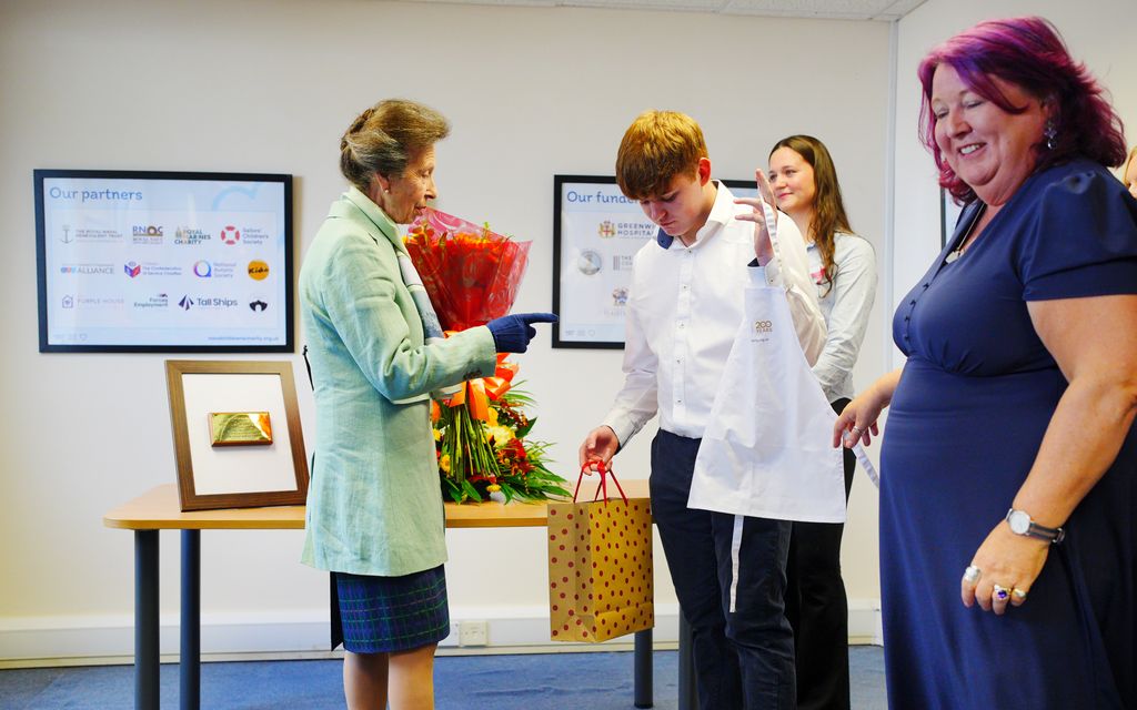 Princess Anne was gifted aprons