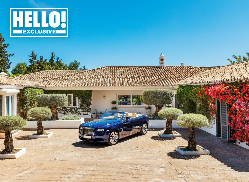 Veronica Schmidt's Marbella home driveway with car