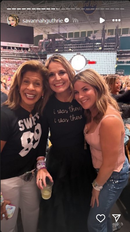 Hoda Kotb, Savannah Guthrie and Jenna Bush Hager at Taylor Swift's Miami gig