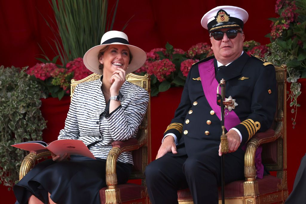 Prince Laurent and his wife, Princess Claire, pictured in July on Belgium's national day
