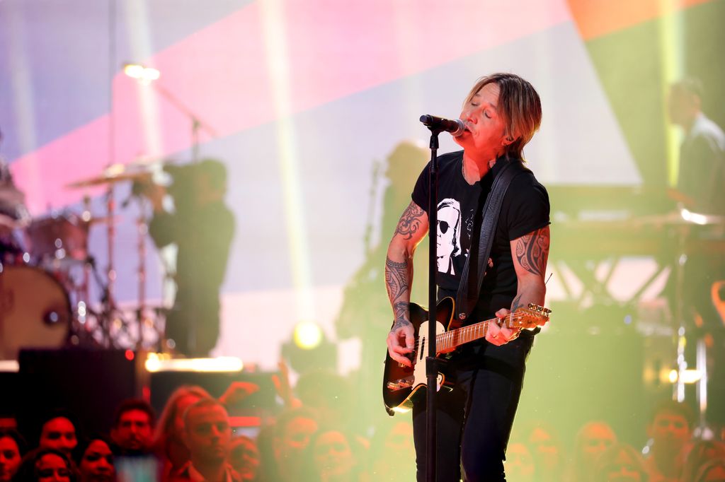 Keith Urban performs onstage during the 2024 CMT Music Awards at Moody Center on April 07, 2024 in Austin, Texas.