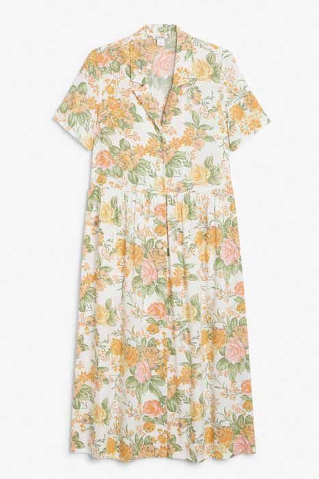 monki floral shirt dress