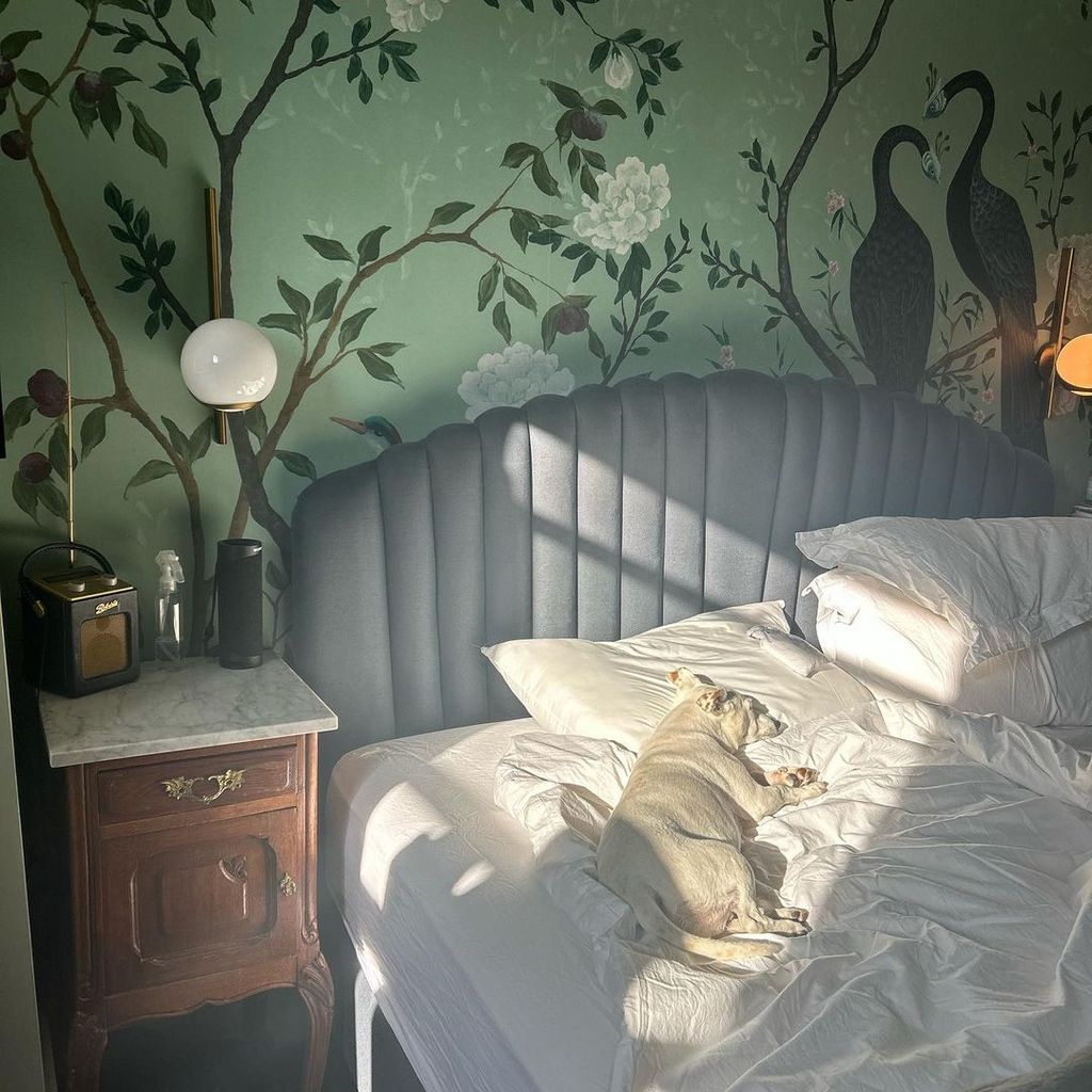Helen George shared this photo of her super stylish bedroom