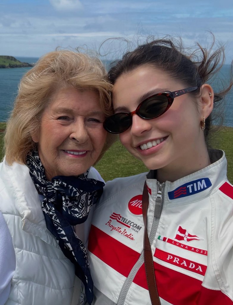 Photo shared by Carys Douglas to Instagram of a trip to Wales featuring her grandmother, Catherine Zeta-Jones' mom Patricia Fair
