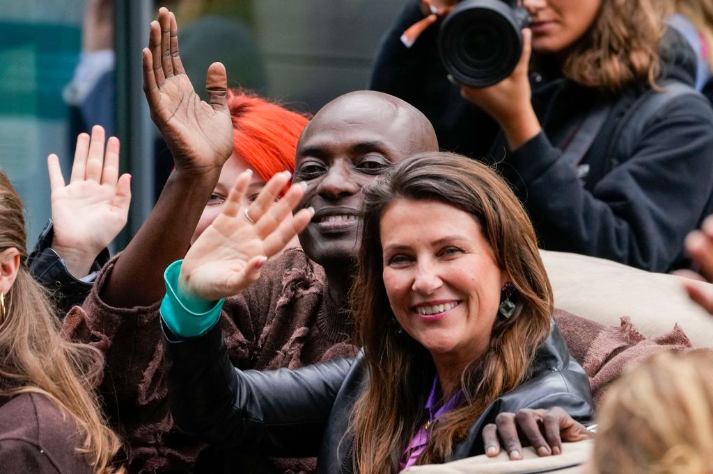 Princess Martha Louise of Norway and her future husband Durek Verrett arrive in Geiranger