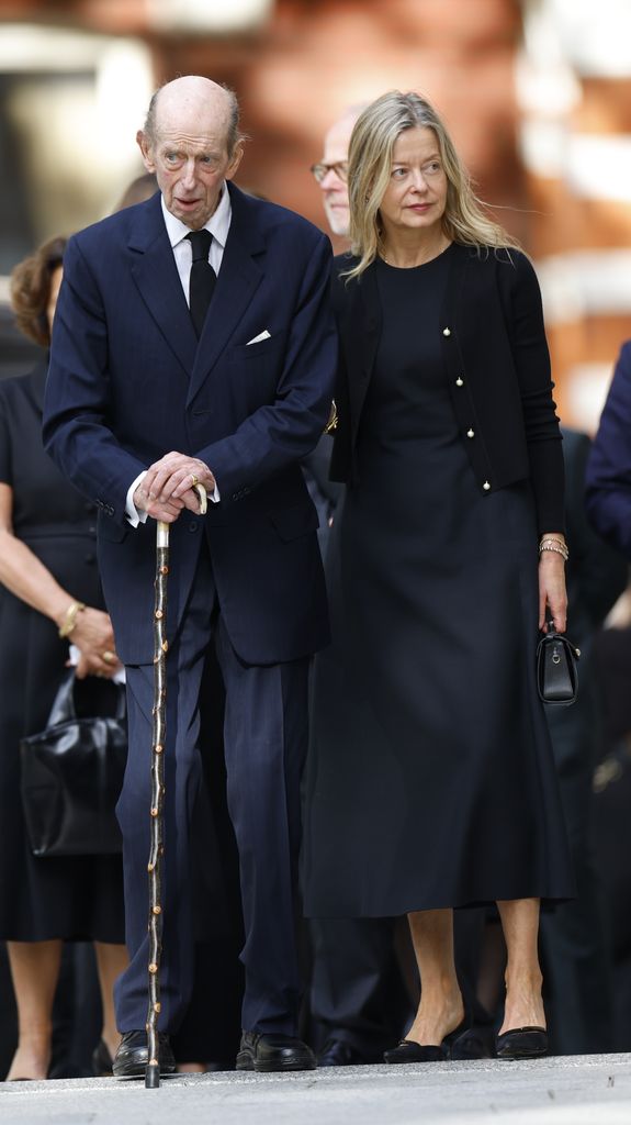 Duke of Kent pictured with Lady Helen Taylor at Duchess of Kent's funeral