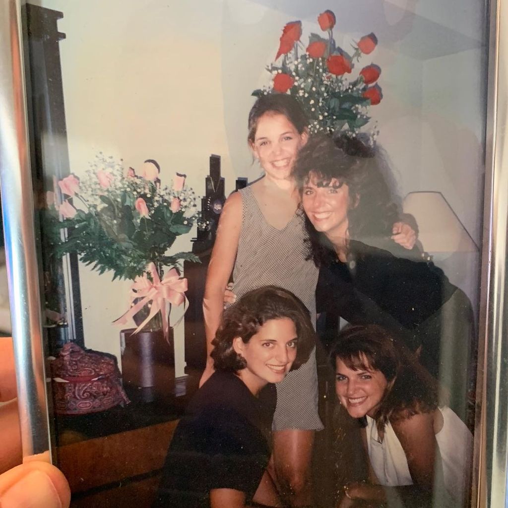 Katie Holmes shared a throwback photo with her three sisters (Holly bottom right)